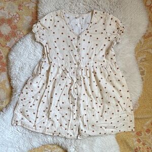Rylee + Cru Cream Polka Dot Kids Dress
